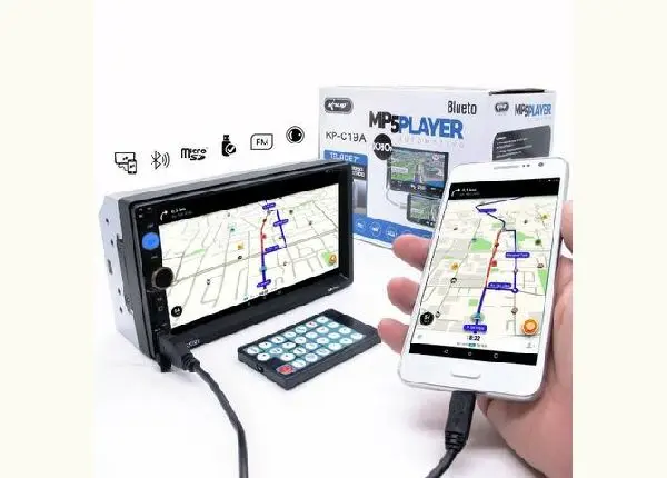 Kit Central Multimidia Palio com Camera de Re mais Moldura 2 din e espelhamento