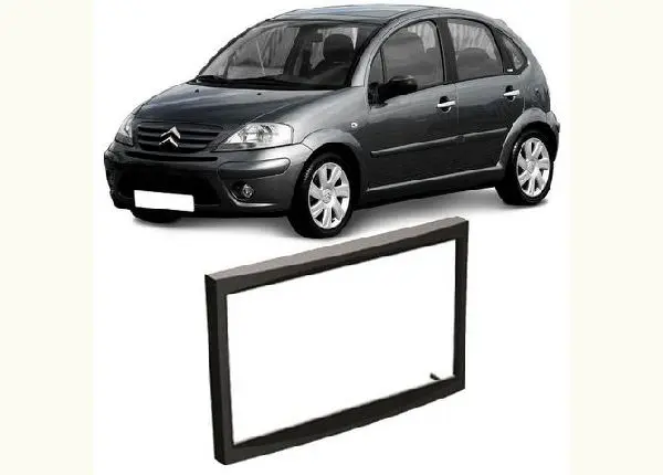 Moldura Painel 2 Din Japonês Chinês Citroen C3 03 a 12 Peugeot 307 01 a 12