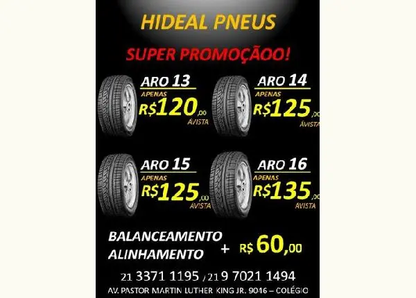 Super promoção de pneu Aro 13 14 15 16