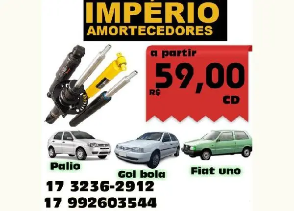 Amortecedores em Promoção, 02ano de garantia