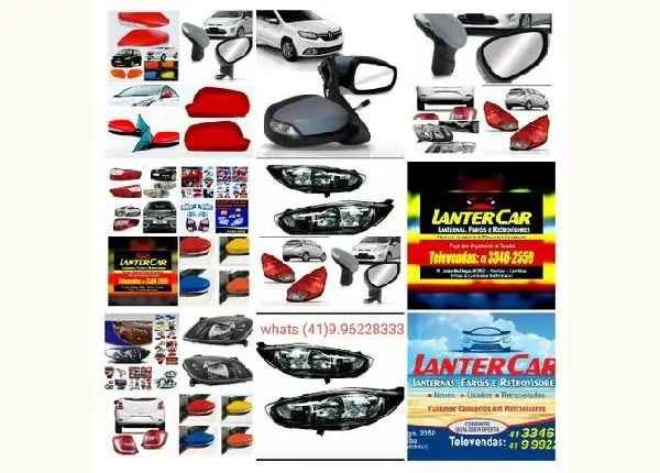 Farol lanterna retrovisor fluence Megane Cobalt prisma Onix