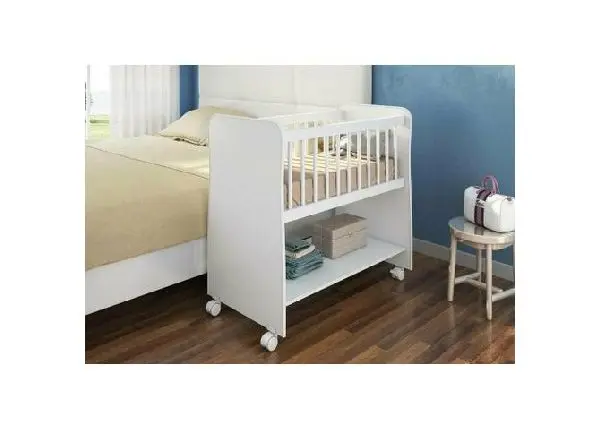 Mini Berço Moisés Rubi Branco C/ Colchão