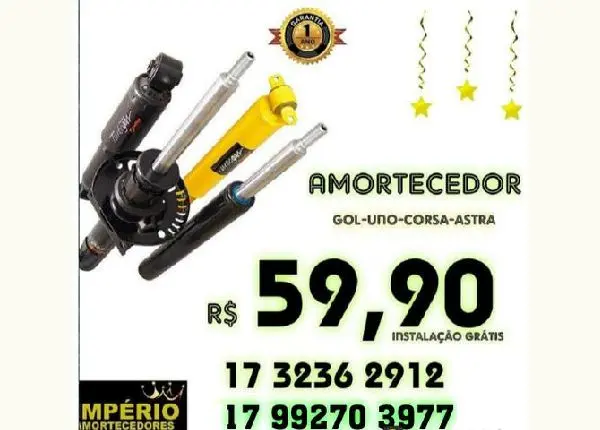 Amortecedores em Promoção, 02ano de garantia