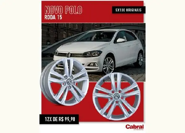 Rodas 15 polo fox 5x100 originais vw