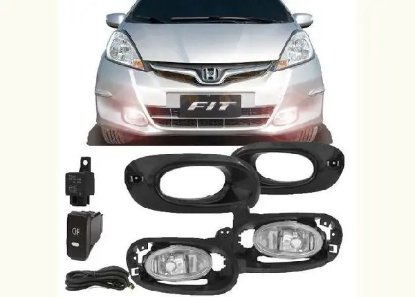 Kit Farol Milha Honda Fit 2012 2013 2014 Botão Similar Original