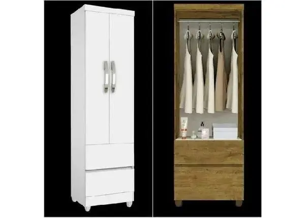 Guarda roupa Lisboa 2 portas e 2 gavetas Z637