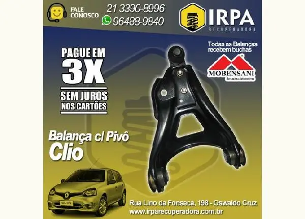 Balança/Bandeja c/ Pivô Renault Clio