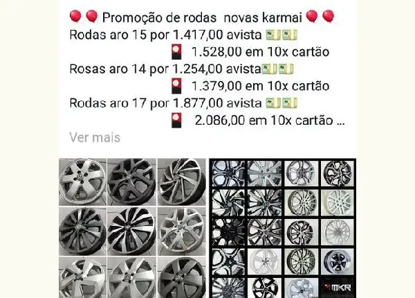 Promoção de rodas novas