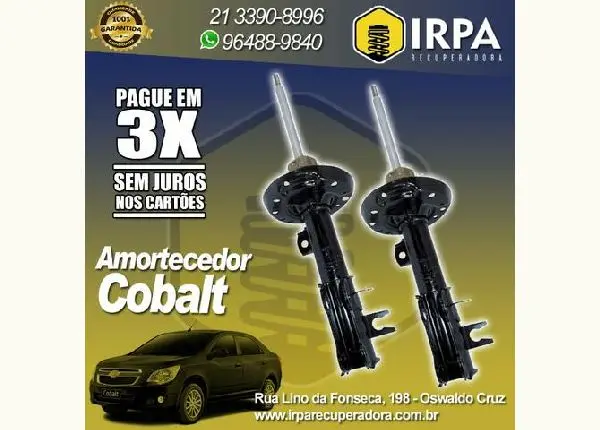 Amortecedor Recondicionado Remanufaturado - Par Dianteiro - Cobalt