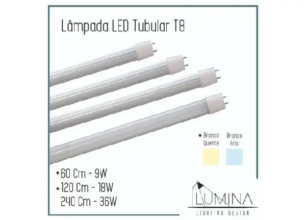 Lâmpada LED Tubular T8