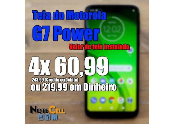 Tela Display Completo Motorola G7 Power - Já Instalada Na Hora !!!!