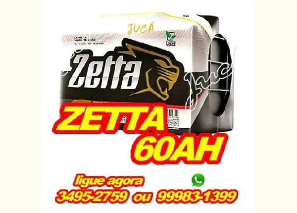 Zetta 60 ah Ligue e compre a sua agora