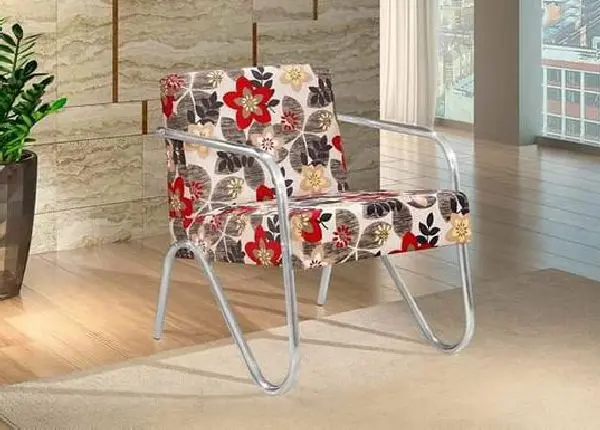 Cadeira poltrona decorativa diamante F662