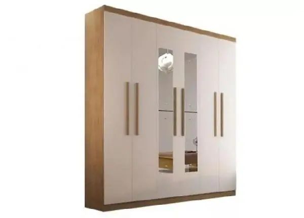 Guarda roupa Espanha 6 portas com espelho F829