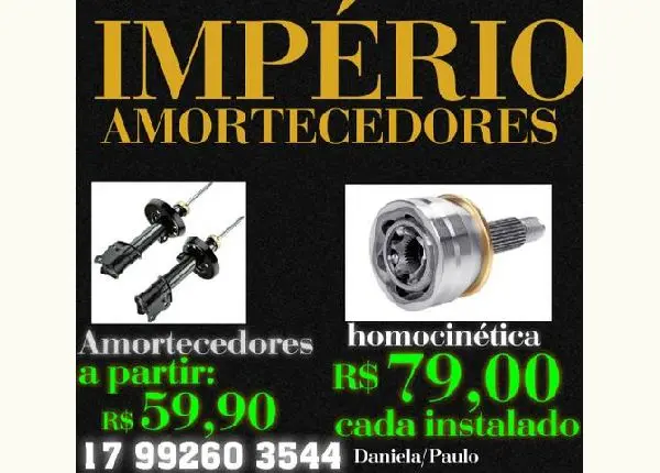 Amortecedores - Homocinética - Disco de freio.
