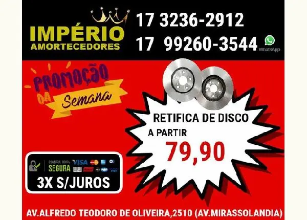 Amortecedores - Homocinética - Disco de freio.