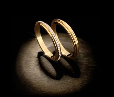 Alianças com diamantes, alianças personalizadas, alianças de casamento, alianças bodas de prata Elite Jóias
