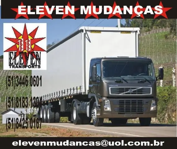 Mudanças e Cargas ELEVEN MUDANÇAS Porto Alegre RS para SC PR SP RJ BA DF