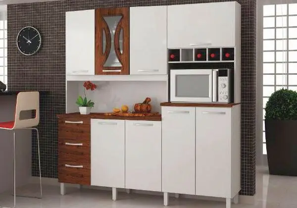 Cozinha completa de madeira nova embalada
