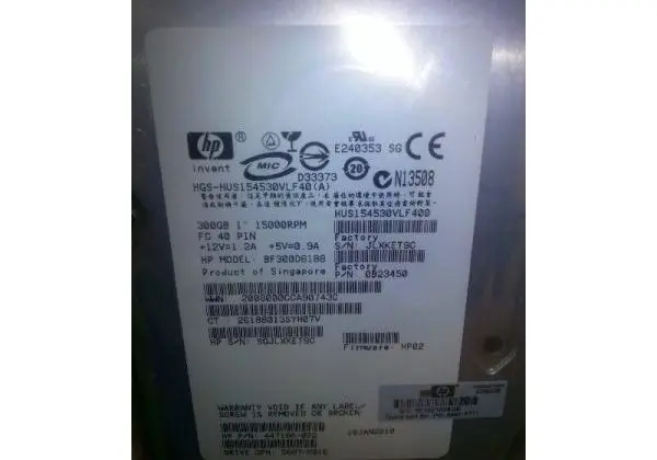 Hd 300gb Hp 447186-002 15k Fibre Channel c/gaveta Novo lacrado