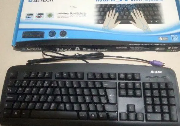 Teclado A4 Tech Padrão KBS-720 PS2 Preto Anti L.E.R
