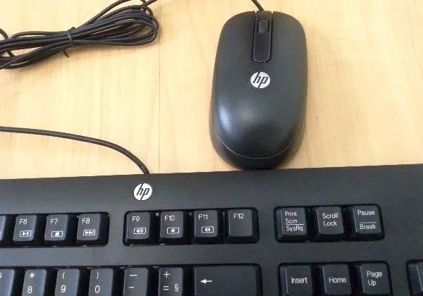 Teclado + Mouse HP Usb Original Preto
