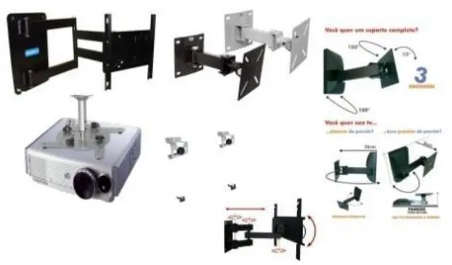 SUPORTE DE PAREDE PARA TV LCD, PLASMA, LED DE 32 A 60 POLEGADAS
