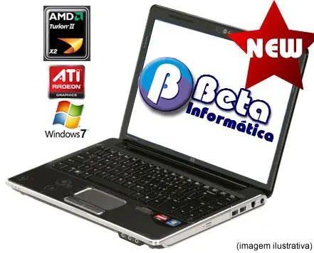 Notebook Hp Dv4 2040us Amd Turion II Dual Core 2.2Ghz, Memória 4gb, HD 320gb, Video Ati, Hdmi, Windows 7