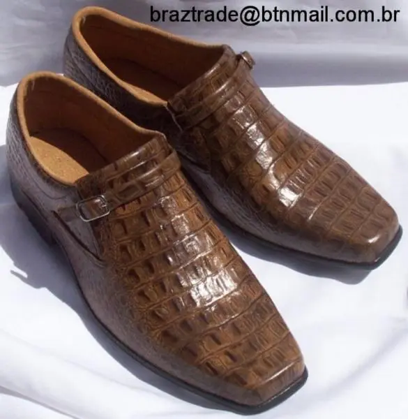 Sapato em Couro Legítimo Croco / Jacaré Alto Relevo - Direto da Fábrica