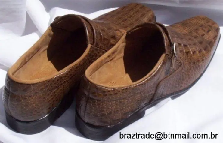 Sapato em Couro Legítimo Croco / Jacaré Alto Relevo - Direto da Fábrica
