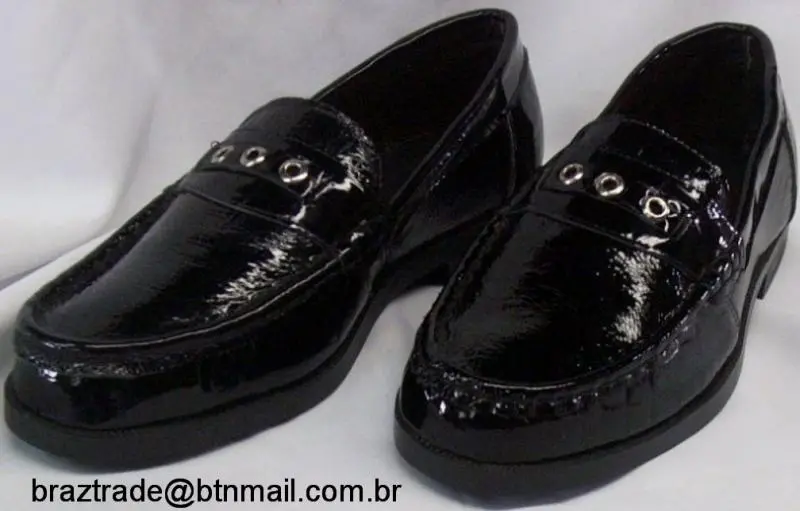 Sapato Mocassim em Couro Verniz Legítimo - Direto da Fábrica