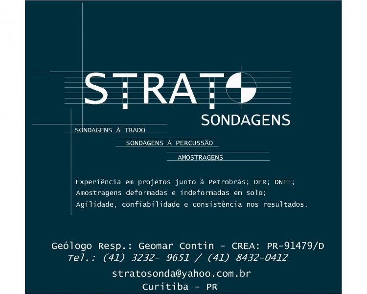 Sondagens à trado e percussão - STRATO Sondagens LTDA