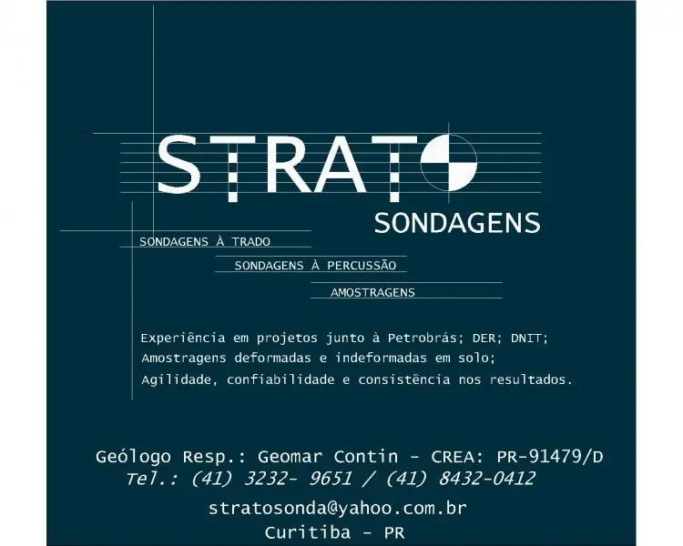 Sondagens à trado e percussão - STRATO Sondagens LTDA