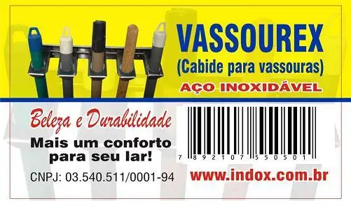 Suporte para vassouras inox VASSOUREX