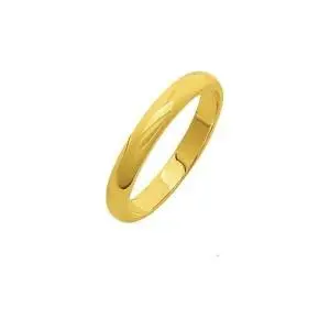 Aliança meia cana em ouro 18k -750