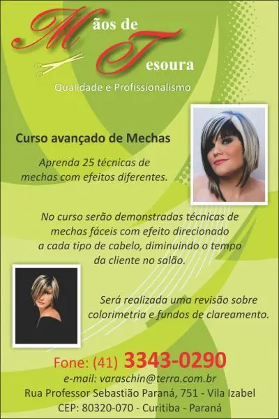 CURSOS PARA CABELEIREIROS E DE ESTÉTICA