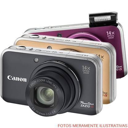 Câmera Digital Canon SX210is 14.1, em Limeira