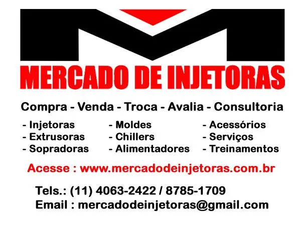 INJETORAS USADAS - COMPRA E VENDA, Sandretto, Romi, Himaco, Jasot, Pic, MG, Oriente, Battenfeld e Ferbate
