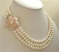 Colar, Gargantilha e Pulseira de pérolas
