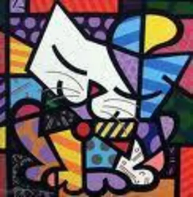 quadros romero britto em 3 d - prontos e sob encom-var model