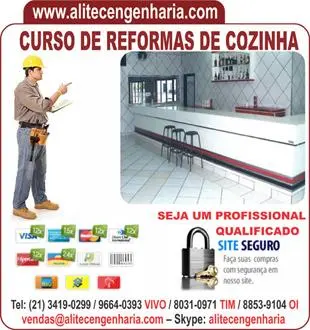 Curso de Reformas de Cozinha e Banheiro Vídeo Aulas e Apostilas