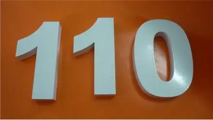 Letras e Números em aço inox