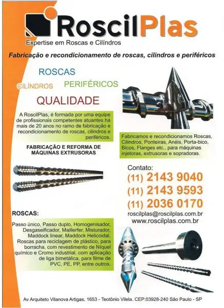 ROSCILPLAS - Rosca e Cilindros para injetoras, sopradoras e extrusoras