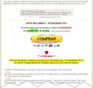 Emails atualizados e segmentados 2011, Listas de Emails Atualizadas, Empresas e Pessoas Fisicas