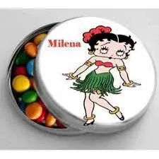 30 lembrancinhas de latinhas Betty Boop recheada R$0, 80