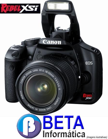 Câmera Digital Canon EOS Rebel XSI 12.2 MP COM Lente 18x55mm LCD 3.0