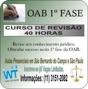 Preparatório de Revisão para o Exame da OAB Curso