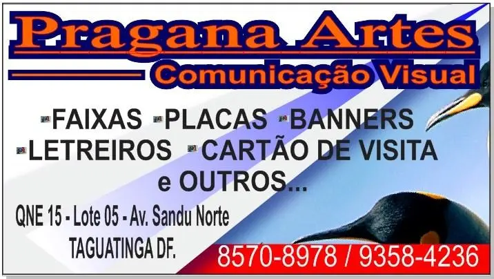 FAIXAS, LETREIROS, CARTÃO DE VISITA