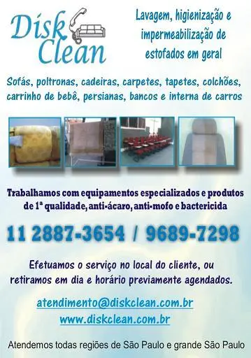 Lavagem e Impermeabilização de Sofás, Cadeiras, Carpetes, Tapetes, etc
