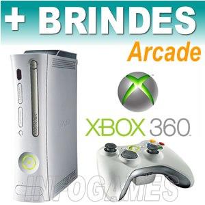 Xbox 360 Arcade Placa Jasper + Controle Original + 2 Jogos